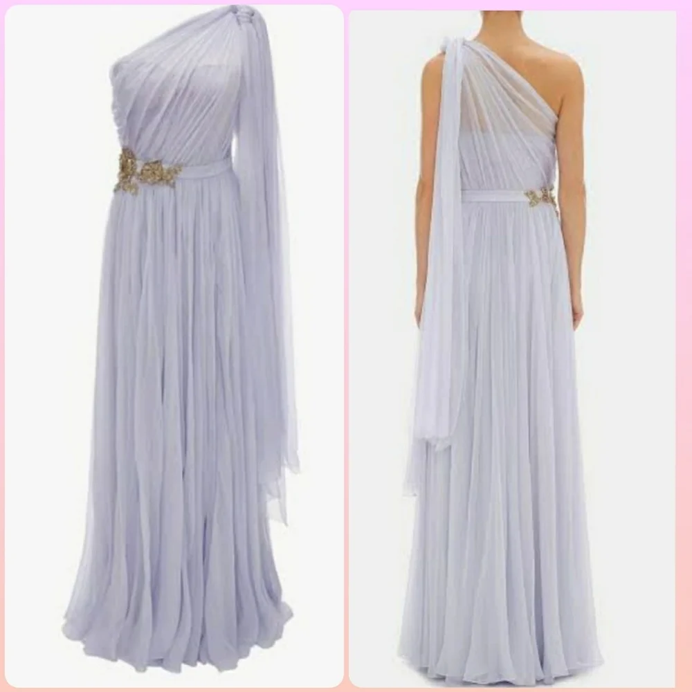 Alexander MQueen One Shoulder Silk Chiffon - Picture 3 of 16